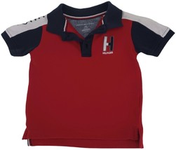 Tommy Hilfiger Short Sleeve Polo Shirt Toddler Boys Size 18M Red White and Blue - £5.90 GBP