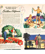 1946 Southern California Vacation Advertisement Vintage Travel West Coas... - €25,73 EUR