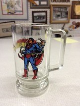 vintage 1978 dc comics SUPERMAN glass mug stein  - £23.62 GBP