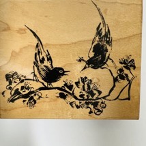 Penny Black Love Blossom Bird Branches Flowers Wood Rubber Stamp 2946K - £7.98 GBP