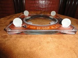 Heavy Thick Glass Cigar Ashtray Measures 8" square image 9