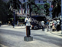 1962 Traffic Policeman at Rawson Square Nassau Bahamas Kodachrome 35mm S... - £4.30 GBP
