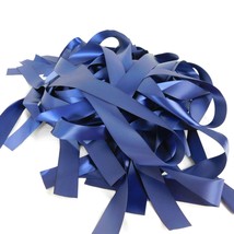 Navy Blue Satin Ribbon Strips 1-3/8&quot; x 26&quot; Lot of 36 for Crafting Trim Scrapbook - £9.17 GBP