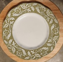 Renaissance Green English Staffordshire Transferware Dinner Plate - £9.49 GBP