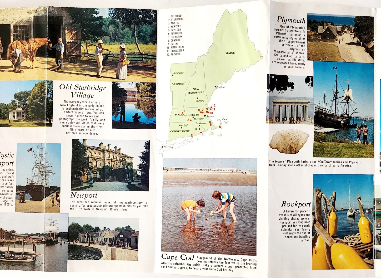 1975 Picture Taking In New England Brochure Map Landmarks Vintage Towns E8P Item image 7