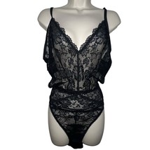 Savage x Fenty Lace Bodysuit Teddy Black Caviar Women Plus Size 1X Linge... - $38.48