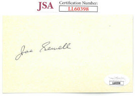 Joe Sewell signed 3X5 Index Card- JSA #LL60398 (Cleveland Indians/New Yo... - £23.55 GBP