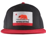 Team Phun Black Red Republic Of phun Cali Surfing Bear Patch Snapback Ha... - £11.31 GBP