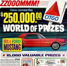 Citgo Gas Ford 1966 Mustang Prize Guide 1965 Advertisement TWA Flight DWII1 - $1,157.40 MXN