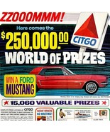 Citgo Gas Ford 1966 Mustang Prize Guide 1965 Advertisement TWA Flight DWII1 - €52,11 EUR