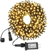 105ft 300 LED Christmas String Lights, End-to-End Plug 8 Modes （Warm White） - £18.23 GBP