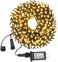 105ft 300 LED Christmas String Lights, End-to-End Plug 8 Modes （Warm White） - £18.26 GBP