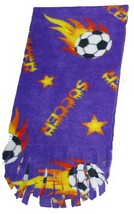 Soccer Ball Fleece Scarf - Purple - $9.99