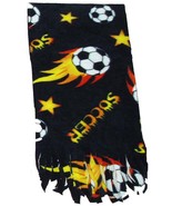 Soccer Ball Fleece Scarf - Black - €8,67 EUR
