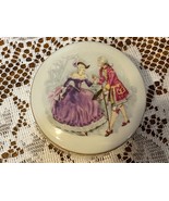 Vintage Dresden Germany Marked Powder Ring or Trinket Box w/Gold Grape L... - $1,053.14 MXN