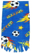 Soccer Ball Fleece Scarf - Blue - £7.82 GBP