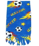 Soccer Ball Fleece Scarf - Blue - £8.01 GBP