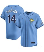 Chandler Simpson #14 Rays Men&#39;s Alternative Baby Blue Replica Jersey - $933.91 MXN