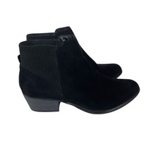Unionbay Timmy Womens Ankle Booties Size 7 M Black Heeled Faux Suede Boots - £16.92 GBP