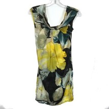 Womens Size P 00 Bordeaux LA Pure Silk Abstract Watercolor Floral Mini Dress - £33.78 GBP