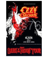OZZY / Slade 1984 Bark At The Moon Tour 18 x 28 LONG BEACH RP Concert Po... - €34,45 EUR