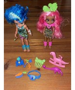 Mattel Cave Club Prehistoric Doll Lot of 2 Purple and Pink Hair 2020 - £8.69 GBP