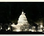 RPPC Washington DC Capital Building at Night - John A Mattos Signed Post... - $6.20