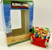 Kirkland Signature Collectable Gift Christmas Ornament 1997 Teddy Bears on Couch - £11.67 GBP