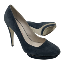 Chuckies Blue Suede High Heel Shoes Platform Pumps Women&#39;s Size EU 38.5 ... - $29.69