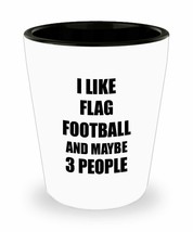 Flag Football Shot Glass Lover I Like Funny Gift Idea For Hobby Addict Liquor Lo - £10.26 GBP