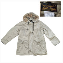 Vintage EDDIE BAUER coyote fur PARKA goose down tan khaki ARCTIC coat S - $296.01