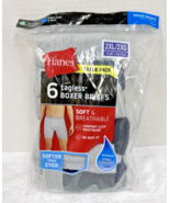 6 Hanes Tagless Boxer Briefs Value Pack 2XL / 2XG Wicking Cool Comfort Fabric - $24.26