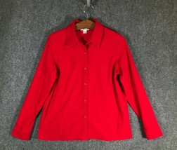 Petite Sophisticate Button Up Shirt Medium M Womens Long Sleeve Top Formal Dress - £10.36 GBP