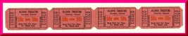 Vintage Aloha Movie Theatre Tickets, Kainaliu, Hawaii/HI, Classic Hawaiiana - £3.90 GBP