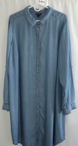Torrid Blue Shirt Dress Size 2 14 Button Front Collar #8404 - £12.74 GBP