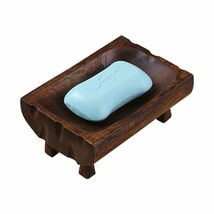 Thai Handcrafted Solid Wood Soap Dish with Drainage, Natural Teak Bathro... - $1,275.44 MXN
