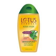 Lotus Herbals Kera Veda Hennapura Henné Shampoo Con Balsamo 200ml Capelli Cura - £14.27 GBP