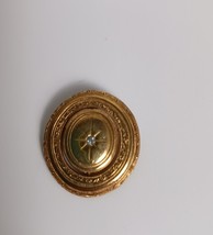 Avon Vintage Mourning Brooch Reversible cubic zirconia - $176.66 MXN