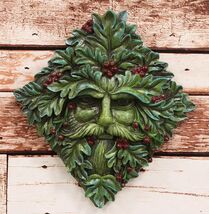 Ebros Summer Berry Celtic Greenman Hanging Wall Sculpture Decor Plaque 9... - $39.22 CAD