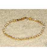 Vintage Costume Jewelry Goldtone/Rhinestone Bracelet - £6.25 GBP