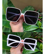 Women White Acetate Square , UV Protected Sunglasses (Pack of 1) - $507.86 MXN