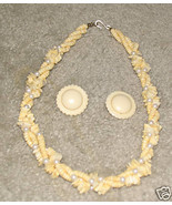 Vintage &#39;80&#39;s Shell Necklace &amp; Matching Earrings - £5.78 GBP