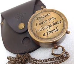 Brass Engraved Quote Compass | Gifts for Your Friend, HIM, HER, Buddy, Mate | Be - £25.30 GBP