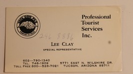 Professional Tourist Services Vintage Business Card Tucson Arizona bc6 - $3.95