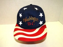 Vintage Washington DC Red, White, &amp; Blue Star Spangled Baseball Hat Snap Back - £11.84 GBP