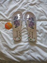 Sold Selection Size 5/6 Purple Flower Sandals - £14.93 GBP