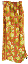 VTG Floral Border Print Cotton Drapery Panels Orange Lined Estate Set 9 ... - $790.02