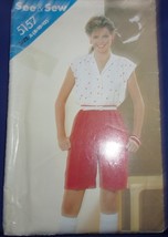 See &amp; Sew Misses’ Blouse &amp; Shorts Size 8-12 #5157 - £2.39 GBP