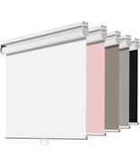 White Cordless Roller Shades, Spring Roller Blackout Window Blinds with ... - $380.13 MXN