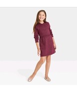 Girls Large 10/12 Burgundy Crochet Sweater Dress - $20.50 CAD